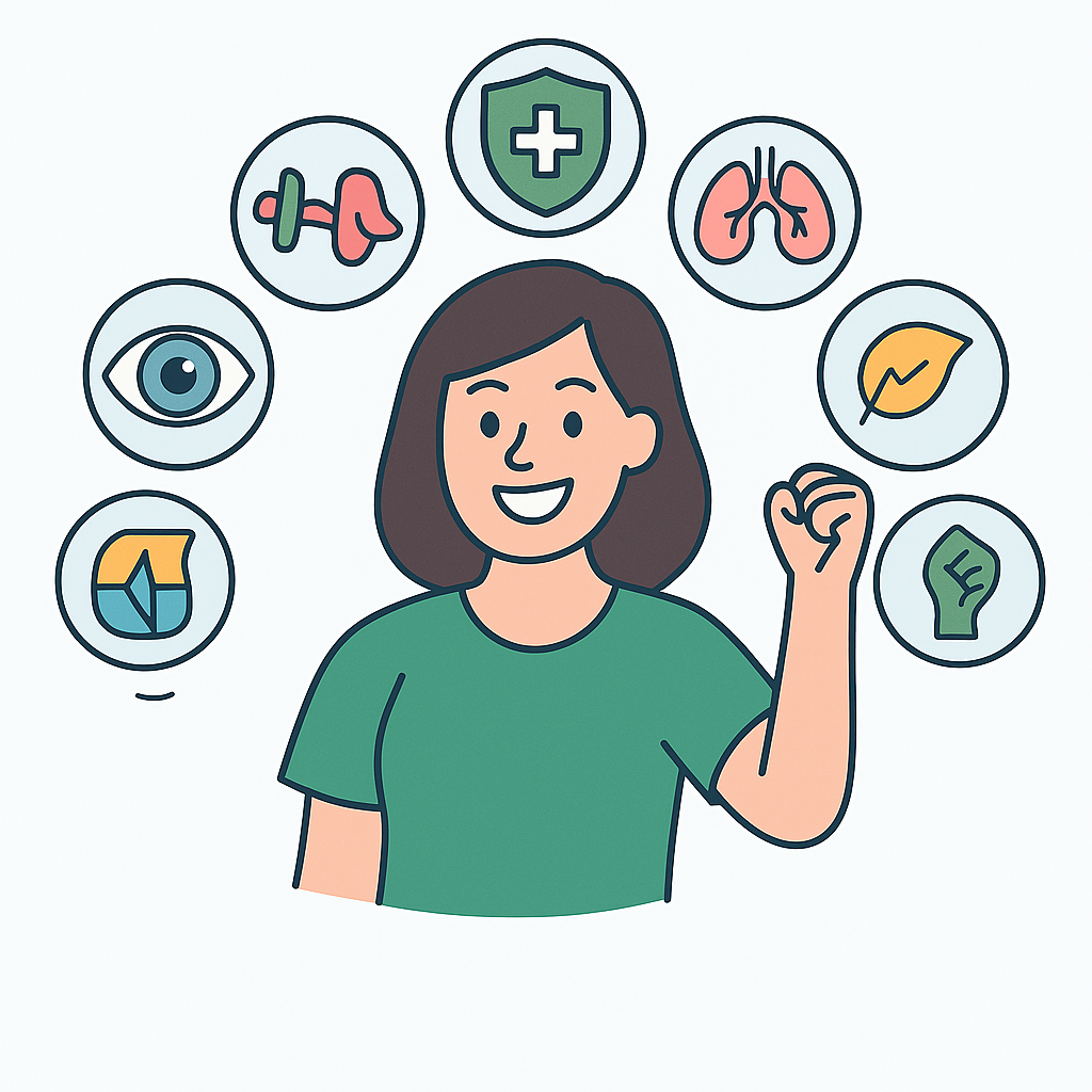 Illustration: Healthy living icons
